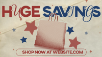 Retro Minimalist Huge Savings Facebook Event Cover