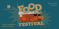 Food Truck  Festival Twitter Post Design