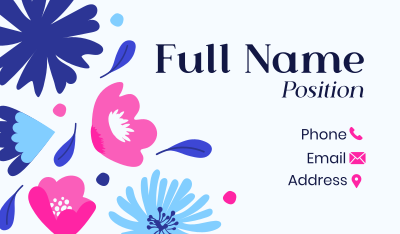 Dainty and Feminine Flowers Business Card Image Preview