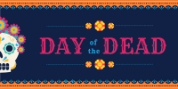 Festive Day of the Dead Twitter Post