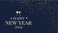 Gold New Year 2022 Facebook Event Cover