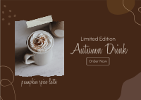 Spice Autumn Drinks Postcard