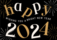 Bright New Year Postcard