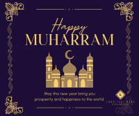 Decorative Islamic New Year Facebook Post