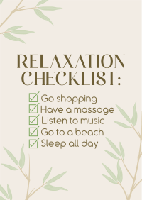 Nature Relaxation List Flyer