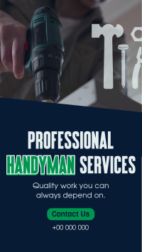 Professional Handyman Services Instagram Story Image Preview