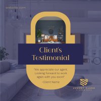 Clean Real Estate Testimonial Instagram Post