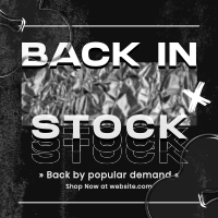 Grunge Back In Stock Instagram Post Design