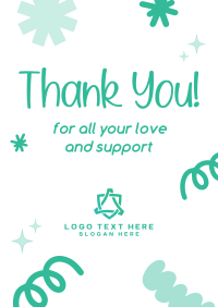 Abstract Shapes Thank You Poster