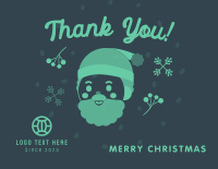 Cute Christmas Santa Thank You Card