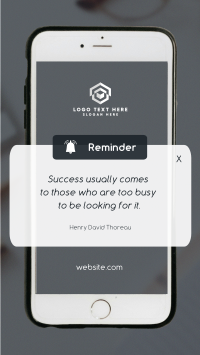 Business Quote Phone Reminder TikTok Video