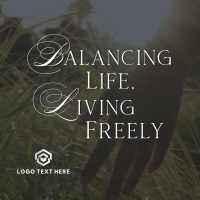 Balanced Life Motivation Instagram Post