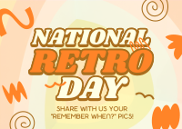 Swirly Retro Day Postcard