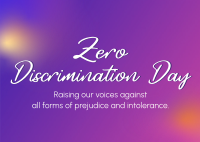 Zero Discrimination Day Postcard