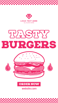 Vintage Tasty Burger Instagram Reel Image Preview