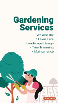 Outdoor Gardening Services Facebook Story Design