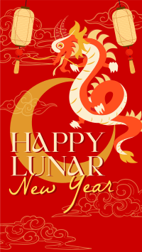 Lunar New Year Dragon Facebook Story