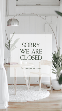 Sorry We Are Closed Instagram Story Image Preview