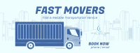 Long Truck Movers Facebook Cover Design