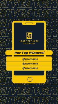 Giveaway Winners Instagram Story Design