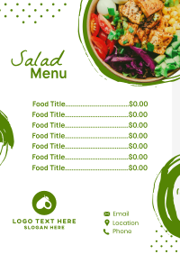 Healthy Grub Menu