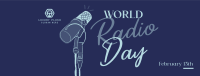 Radio Day Mic Facebook Cover Design