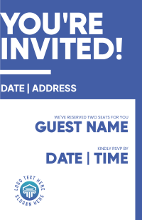 Bold Two Tone Invite Invitation