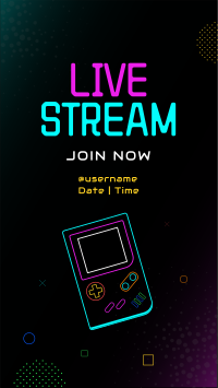 Neon Game Stream Instagram Story