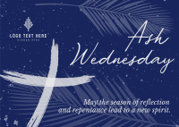 Greetings Ash Wednesday Postcard Design