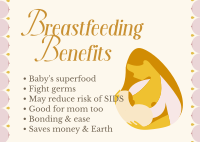 Breastfeeding Benefits Postcard