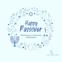 Happy Passover Wreath Instagram Post