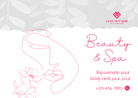 Beauty Spa Booking Postcard