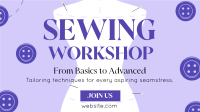 Sewing Workshop Facebook Event Cover Design