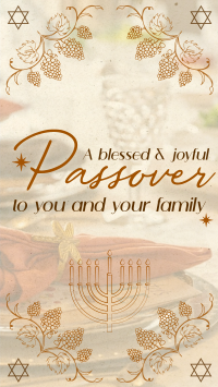 Rustic Passover Greeting Instagram Reel Image Preview