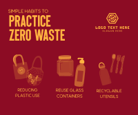 Simple Habits to Zero Waste Facebook Post