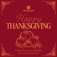 Thanksgiving Greeting Instagram Post Design