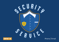 Security Uniform Badge Postcard