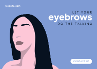 Expressive Eyebrows Postcard