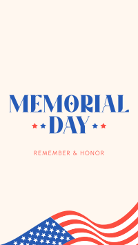 In Honor of Memorial Day Facebook Story