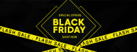 Black Friday Flash Sale Facebook Cover Image Preview