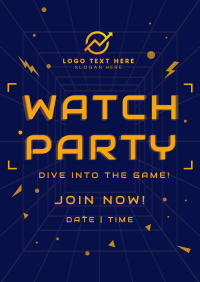 Futuristic Watch Party Poster