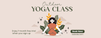 Outdoor Yoga Class Facebook Cover Design