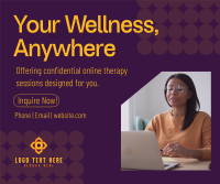 Wellness Online Therapy Facebook Post