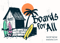 Surf School Postcard example 3