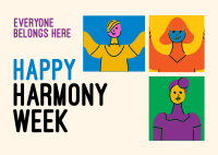 Harmony Diverse People Postcard