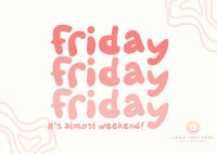 Happy Friday Postcard Design