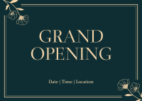 Grand Opening Elegant Floral Postcard