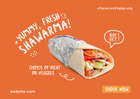 Yummy Shawarma Postcard