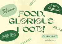 Quirky Food Quote Postcard