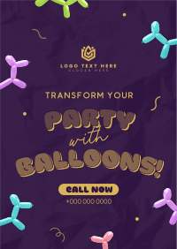 Quirky Party Balloons Flyer